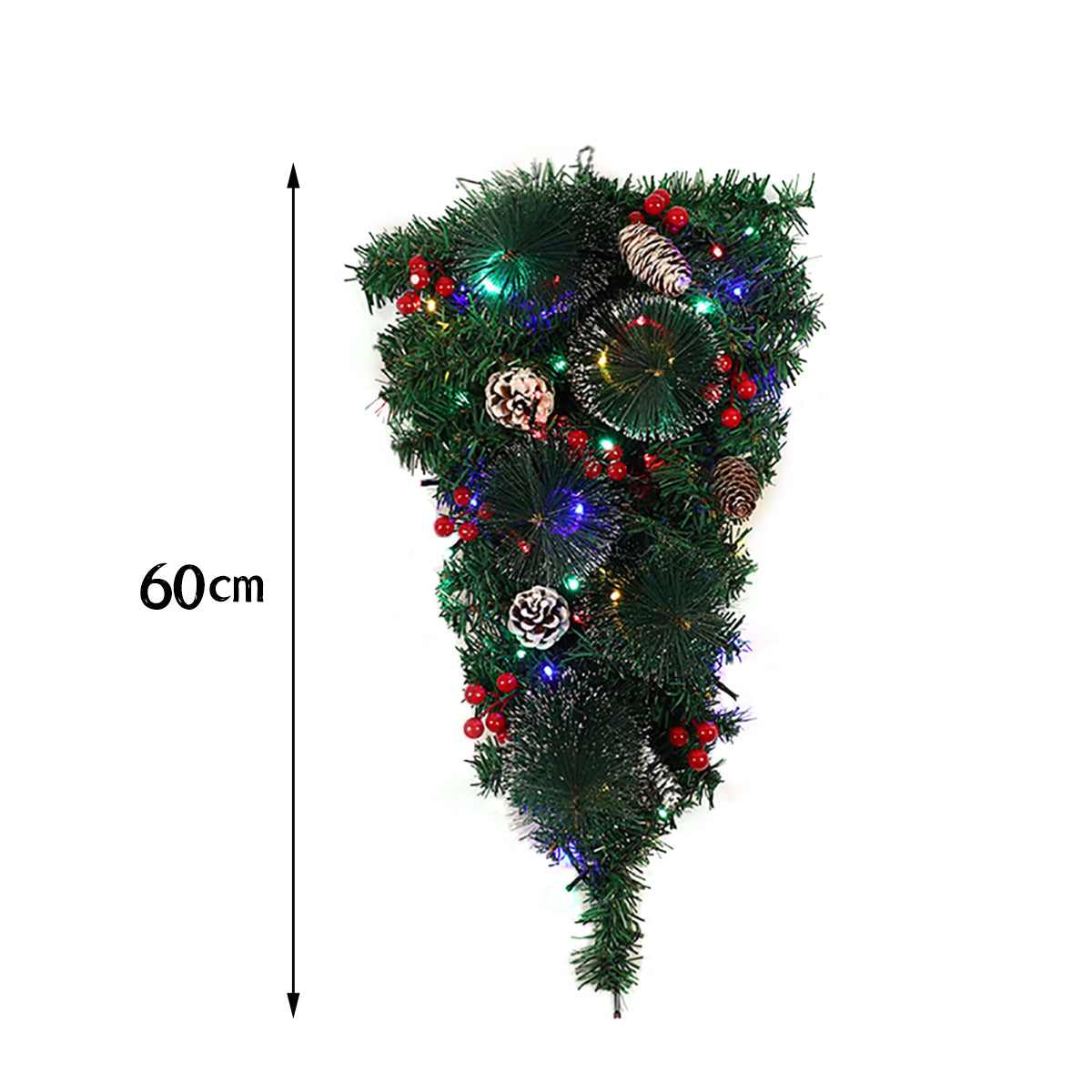 Christmas Teardrop Swag with Lights