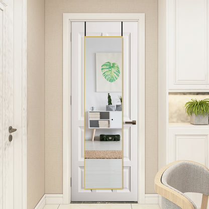 Metal Frame Over the Door Full Length Mirror