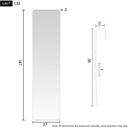 Full Length Mirror with Rounded Corners Door Hanging