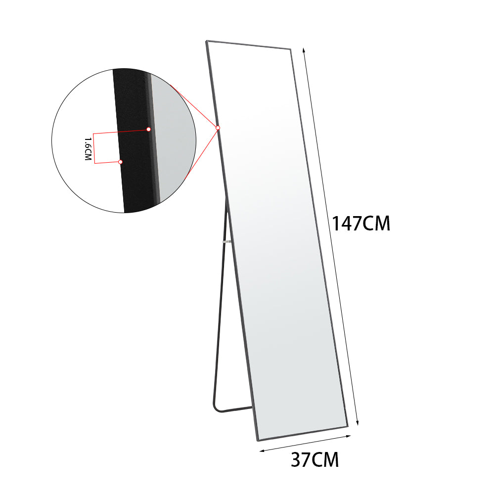 Rectangular Full Length Mirror Freestanding Hanging