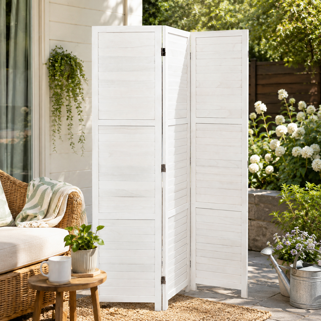 Folding Solid Wood Room Divider Privacy Screen for Home