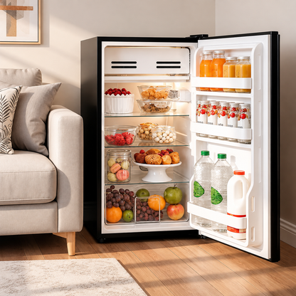 93L Under Counter Fridge Freestanding Refrigerator with Cooler Box