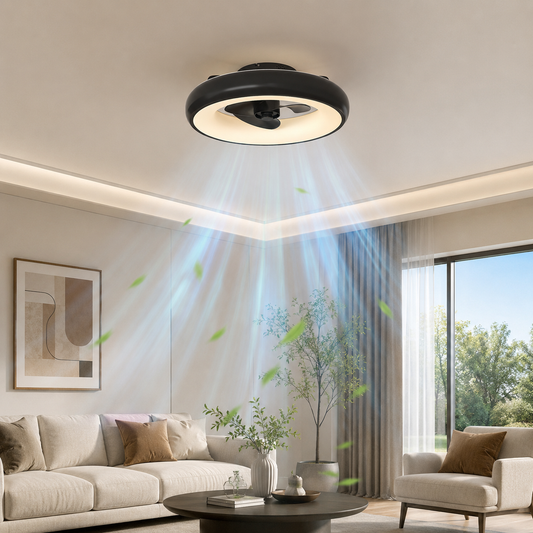 22-Inch Modern Ceiling Fan Light with Remote Control