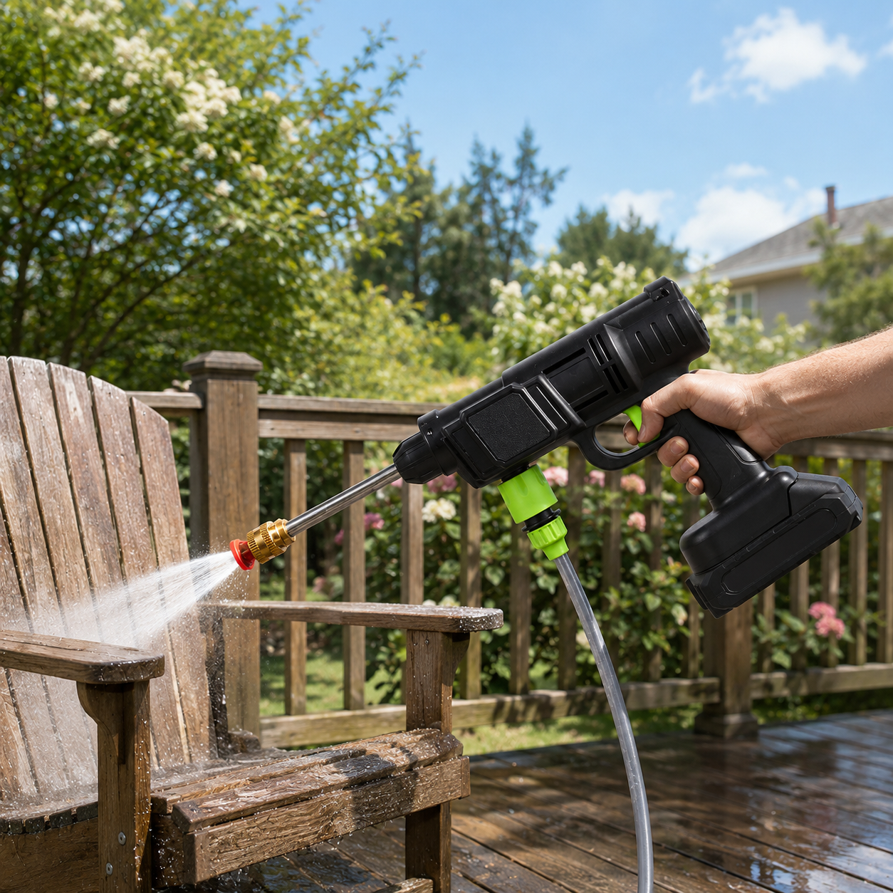 Electric Handheld Pressure Washer Cleaner with 1 Battery