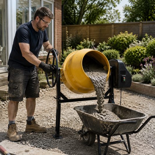 Portable Electric Cement Concrete Mixer with Wheels