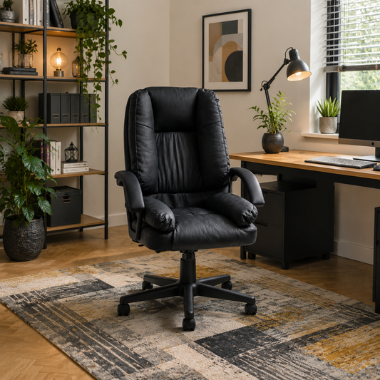 Height-Adjustable Reclining Office Chair
