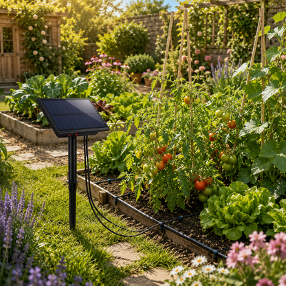 Solar-Powered Garden Automatic Watering System Drip Irrigation Kit