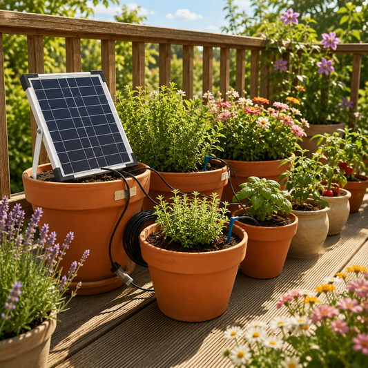 Solar-Powered Garden Automatic Watering System Drip Irrigation Kit
