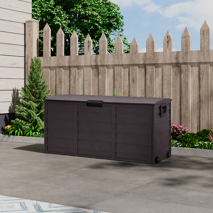 Outdoor PP Storage Deck Box with Wheels