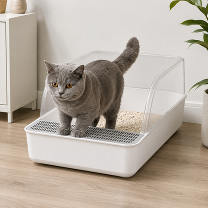 Open Cat Litter Box Easy Cleaning Indoor