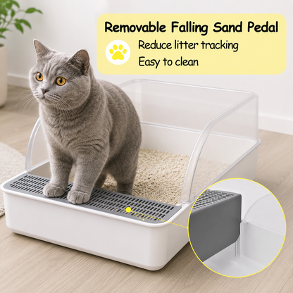 Open Cat Litter Box Easy Cleaning Indoor