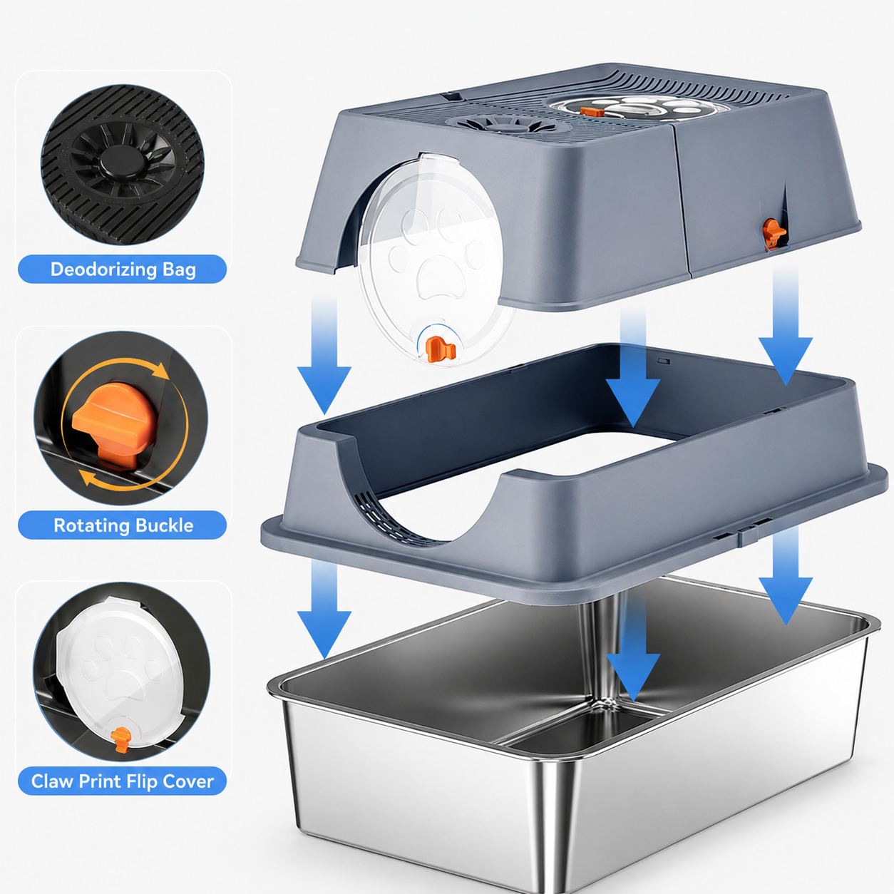 Enclosed Cat Litter Box