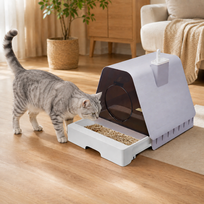 Large Enclosed Cat Litter Box