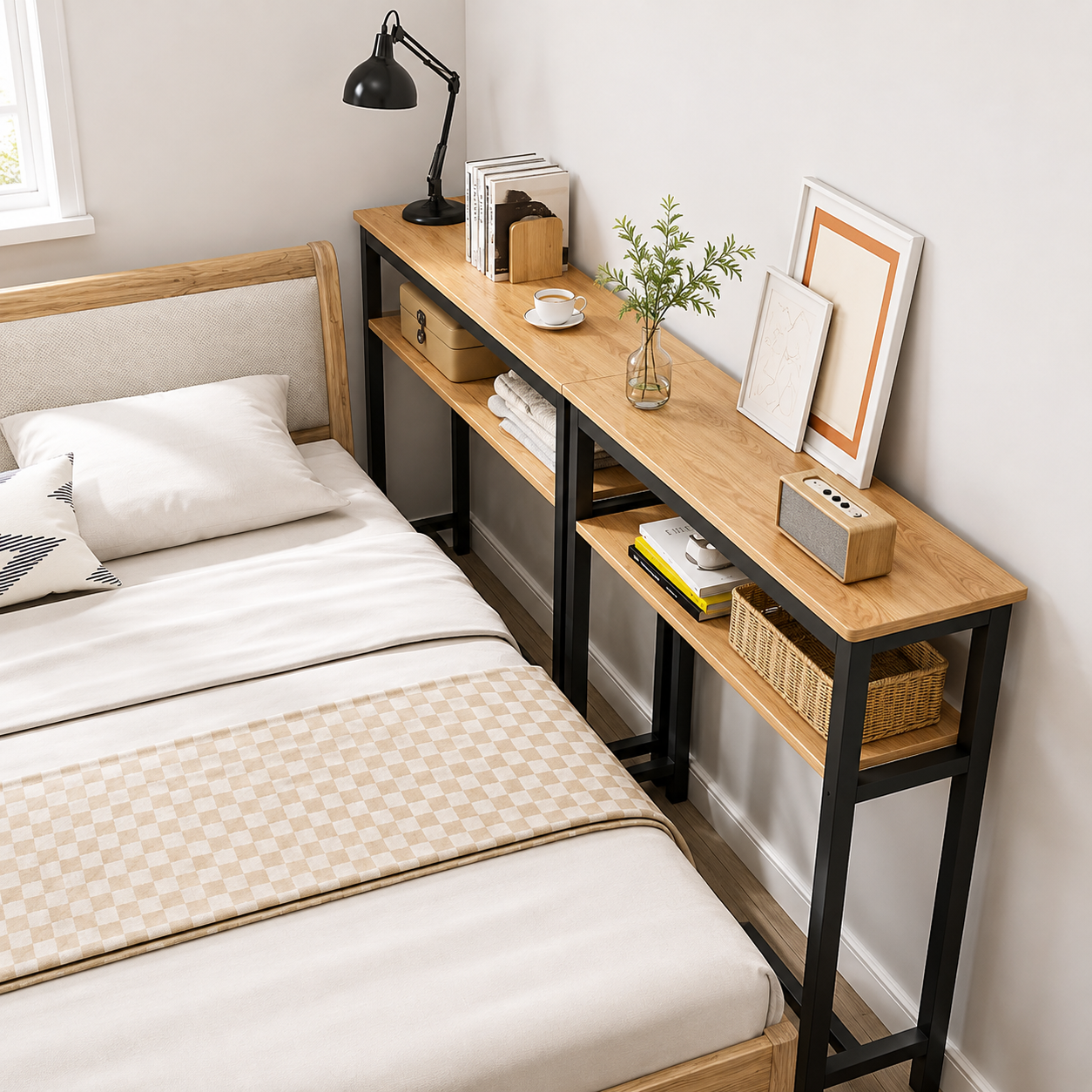 2-Tier Narrow Console Table
