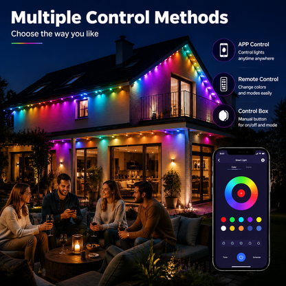 98ft Waterproof Permanent Outdoor Eaves Lights with APP/Remote Control