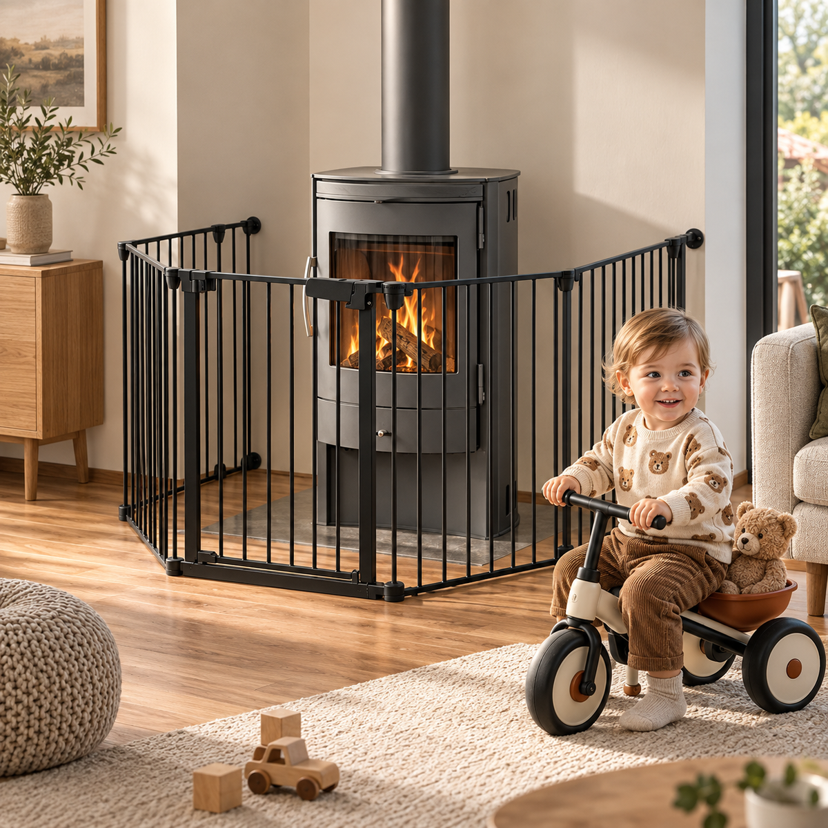 Foldable 5 Panel Metal Pet Playpen
