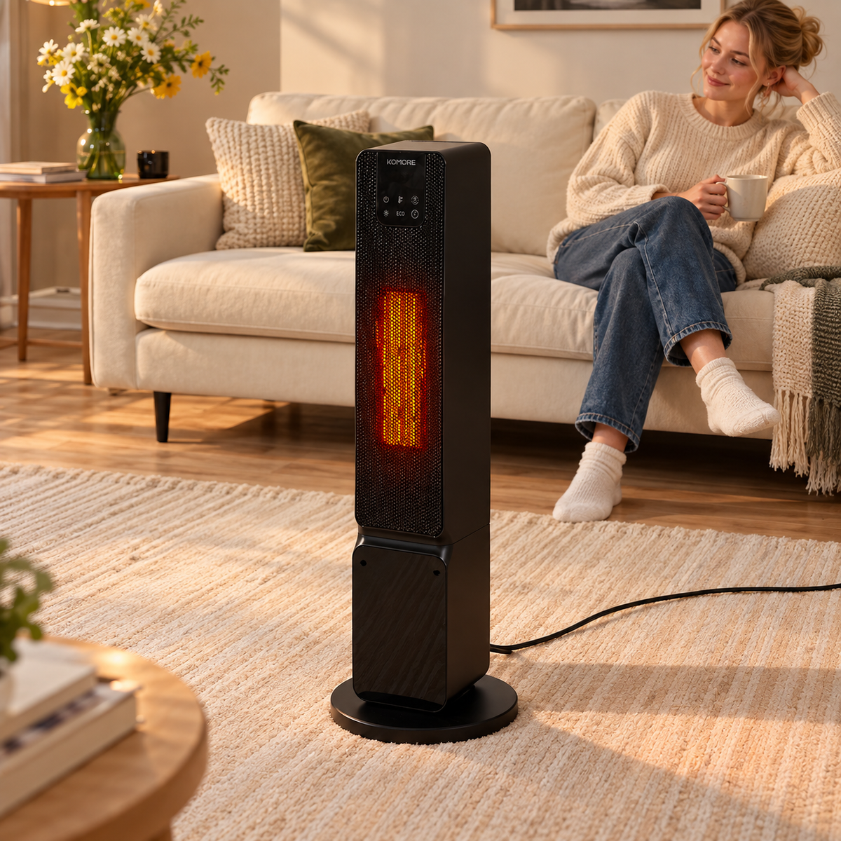 2000W Tower Heater with Remote Control