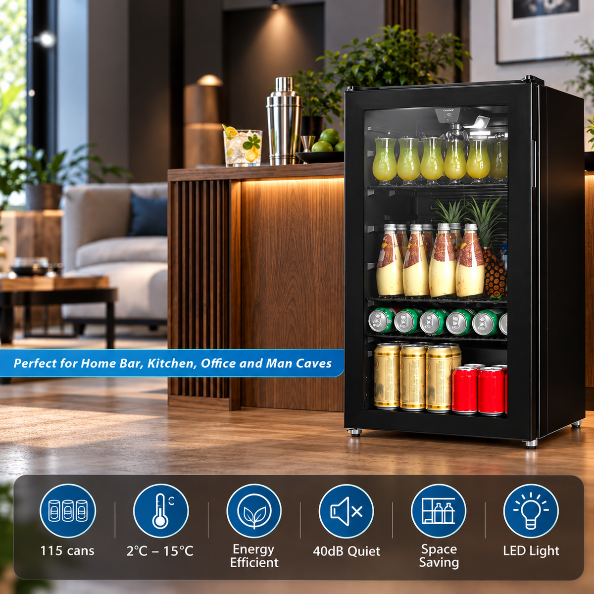 93L Under Counter Beer and Drinks Fridge