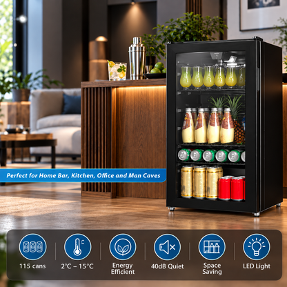 93L Under Counter Beer and Drinks Fridge
