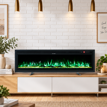 40 Inch Electric Fireplace with Remote 12 Flame Colours 1500W