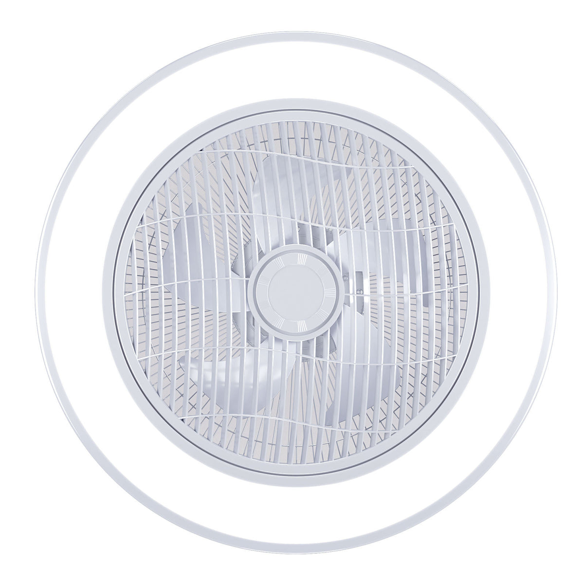 Acrylic Ceiling Fan Features Integrated LED Lighting