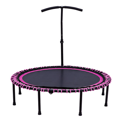48in Bungee Cords Foldable Round Trampoline with Adjustable T-Handle Bar