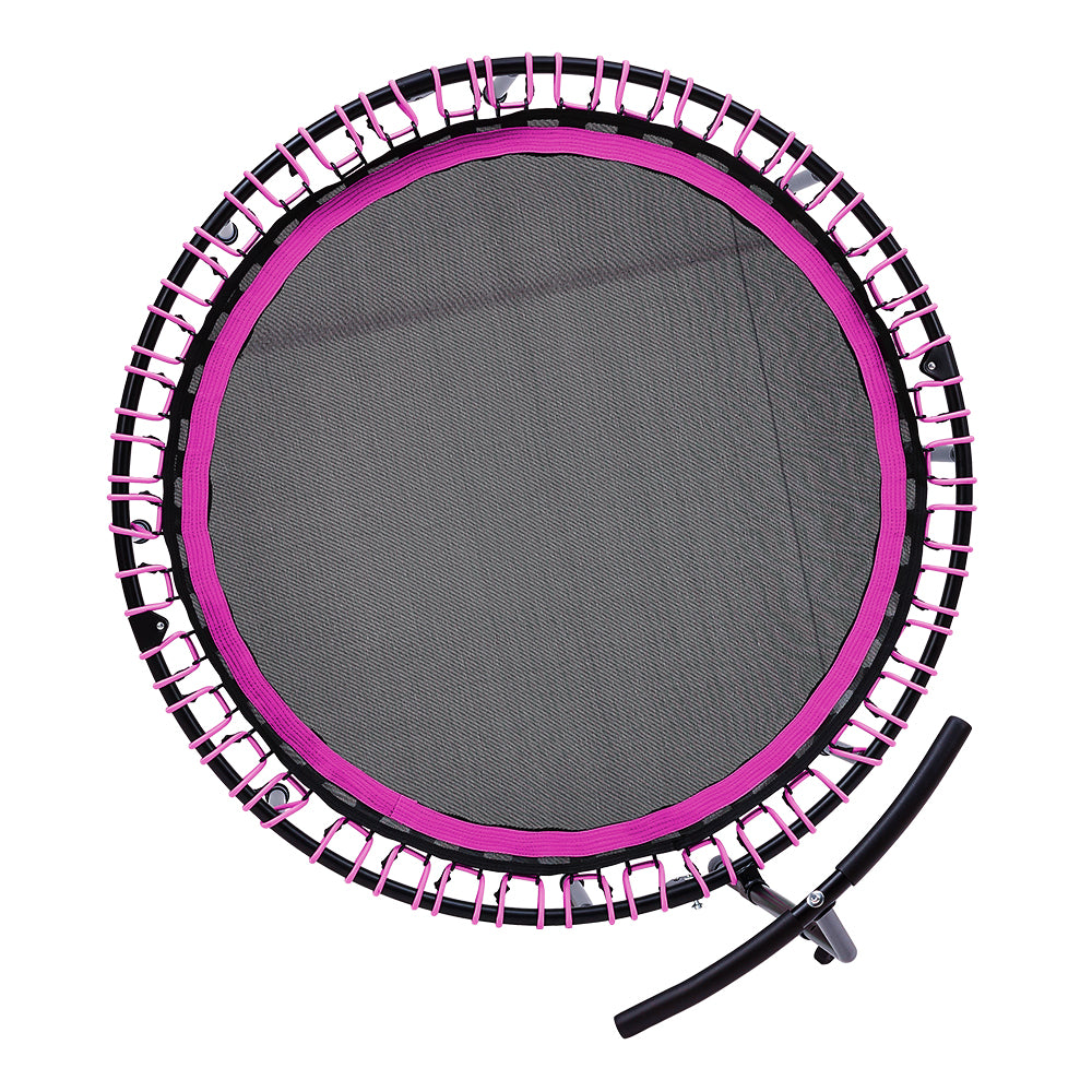 48in Bungee Cords Foldable Round Trampoline with Adjustable T-Handle Bar