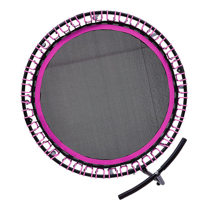 48in Bungee Cords Foldable Round Trampoline with Adjustable T-Handle Bar