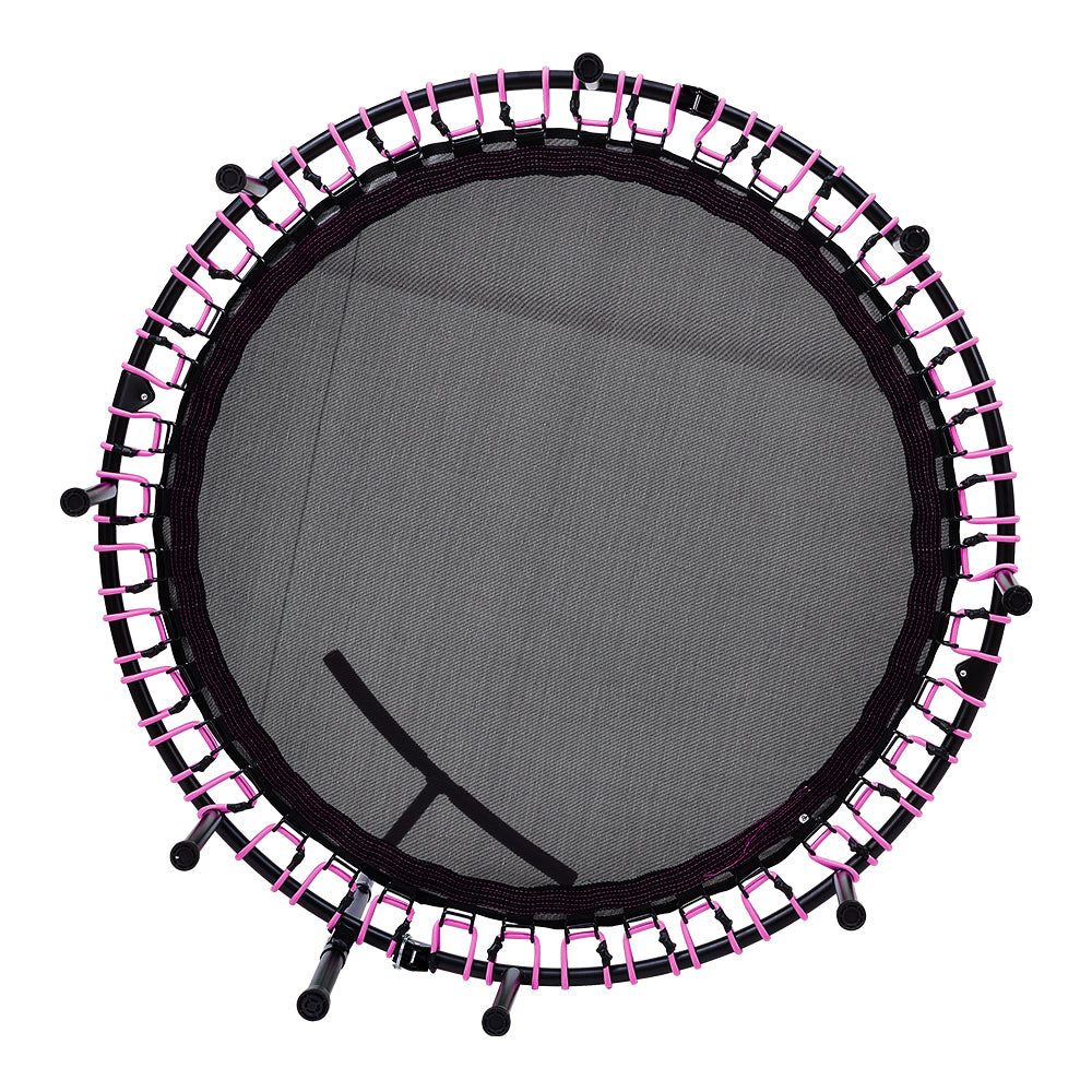 48in Bungee Cords Foldable Round Trampoline with Adjustable T-Handle Bar