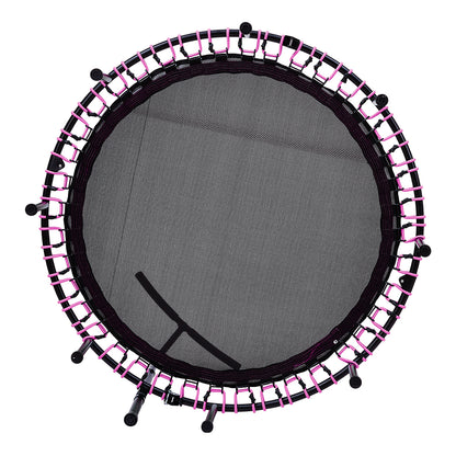 48in Bungee Cords Foldable Round Trampoline with Adjustable T-Handle Bar