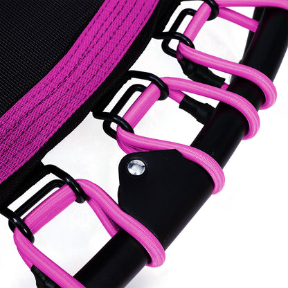 48in Bungee Cords Foldable Round Trampoline with Adjustable T-Handle Bar