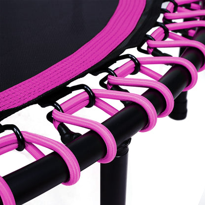 48in Bungee Cords Foldable Round Trampoline with Adjustable T-Handle Bar