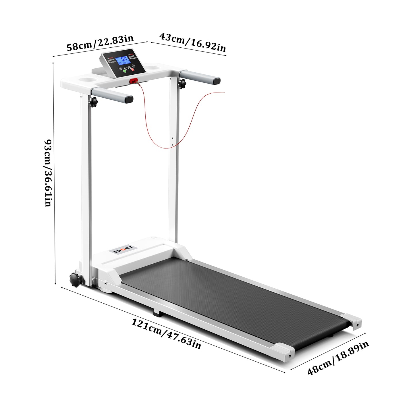 Folding Protective Indoor Treadmill