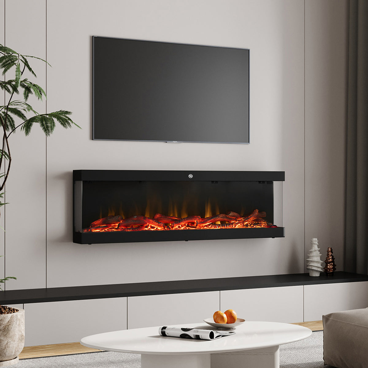 50/60 Inch Electric Fireplace with Remote Control