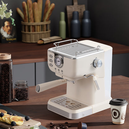 20 Bar Retro Coffee Espresso Machine with Steam Wand
