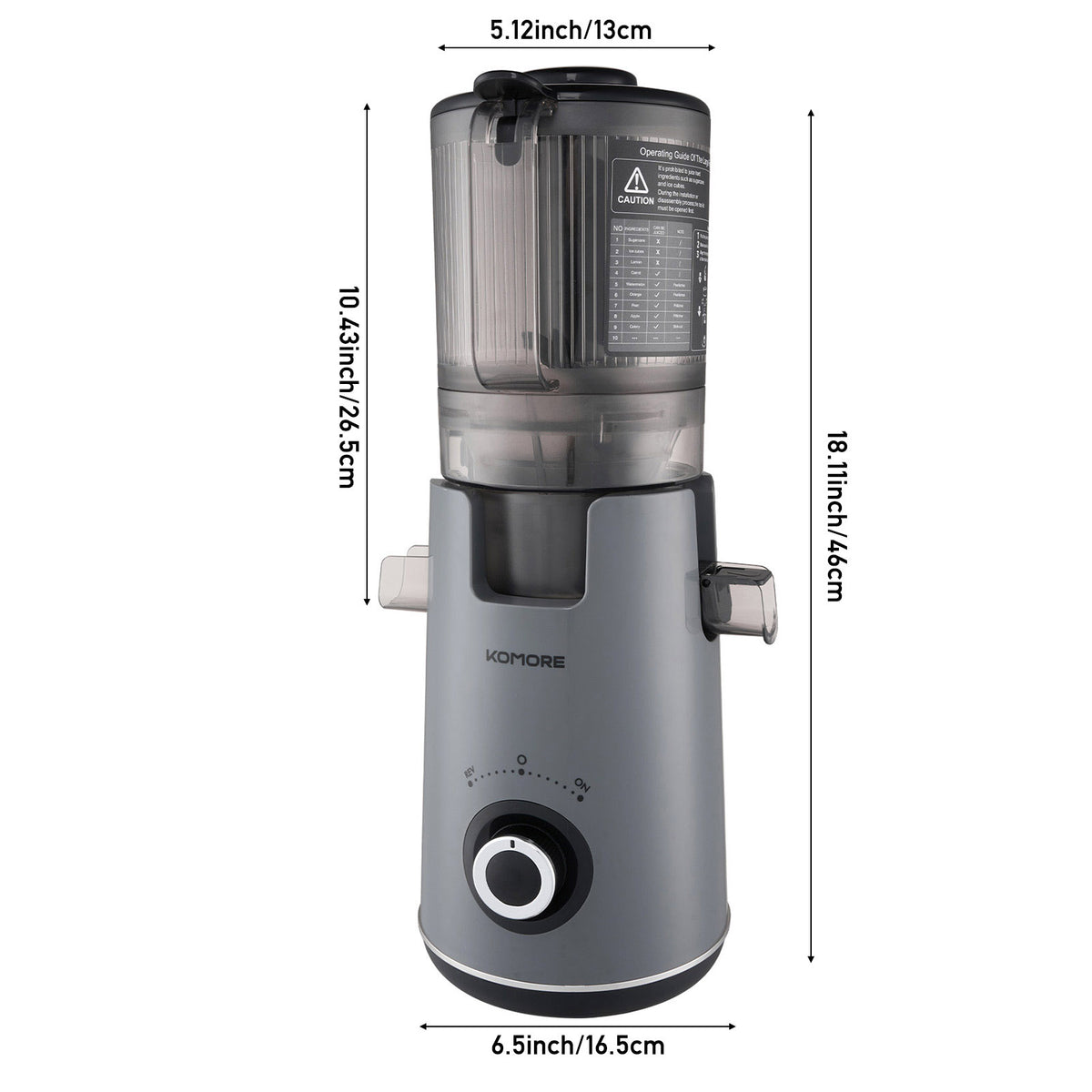 300W Cold Press Juicer Slow Masticating Machine