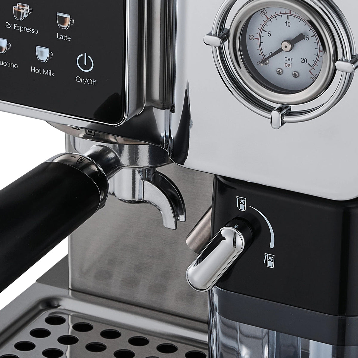 1350W 20 Bar Espresso Machine with Pressure Gauge & 1.6L Water Tank