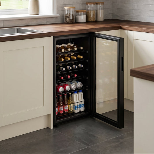 99L/109L Glass Door Refrigerator with Interior Light