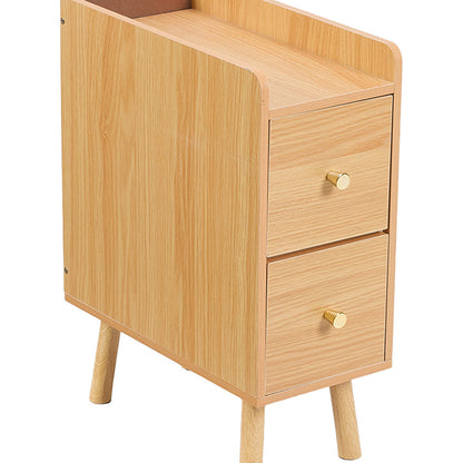 Modern MDF Bedside Table with 2 Drawers