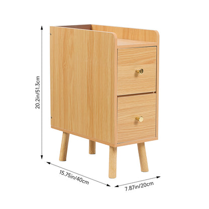 Modern MDF Bedside Table with 2 Drawers