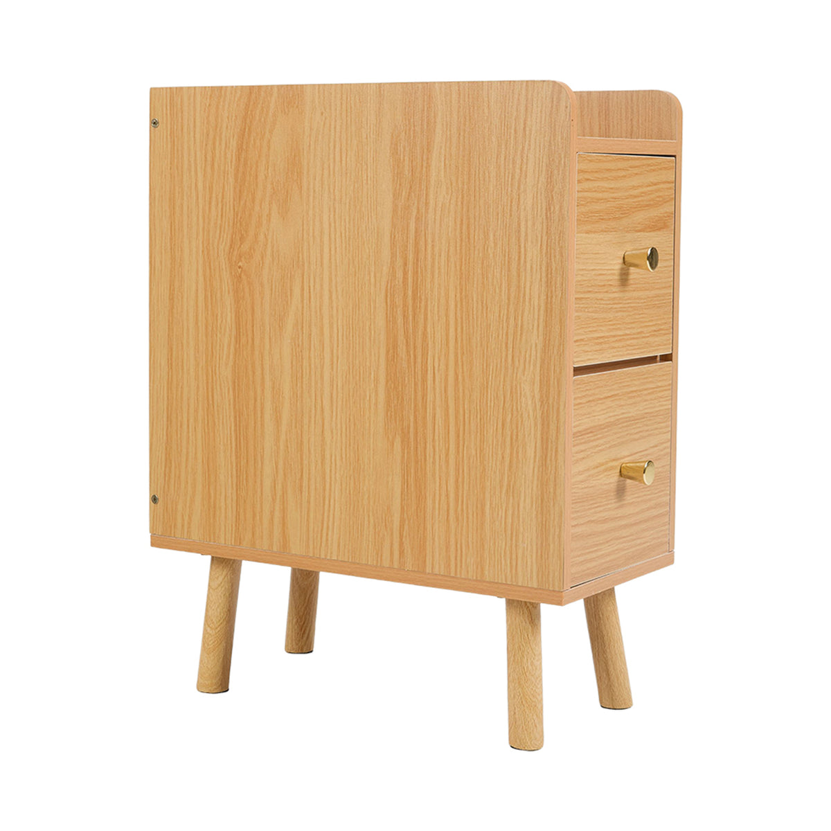 Modern MDF Bedside Table with 2 Drawers