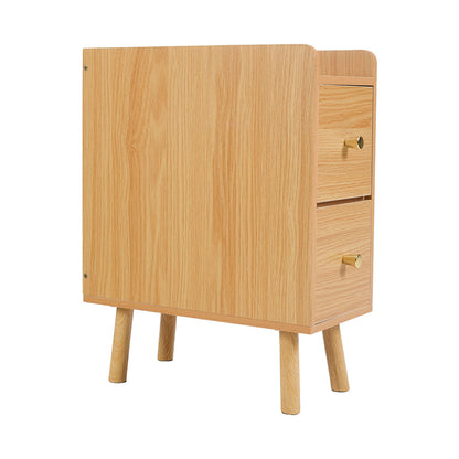 Modern MDF Bedside Table with 2 Drawers