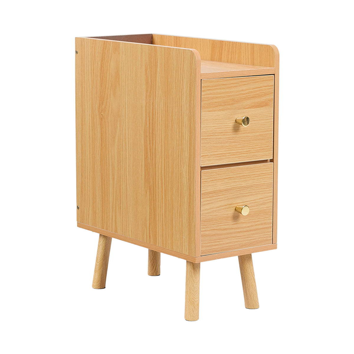 Modern MDF Bedside Table with 2 Drawers