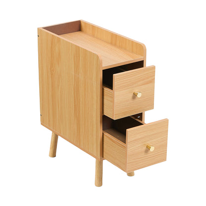Modern MDF Bedside Table with 2 Drawers