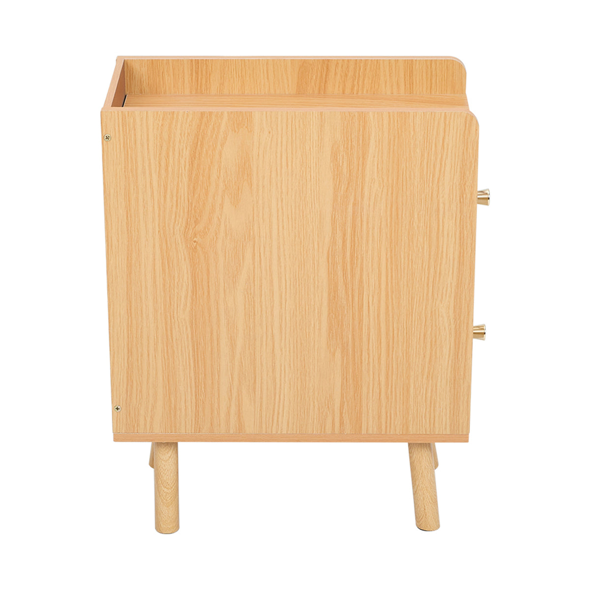 Modern MDF Bedside Table with 2 Drawers