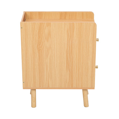 Modern MDF Bedside Table with 2 Drawers