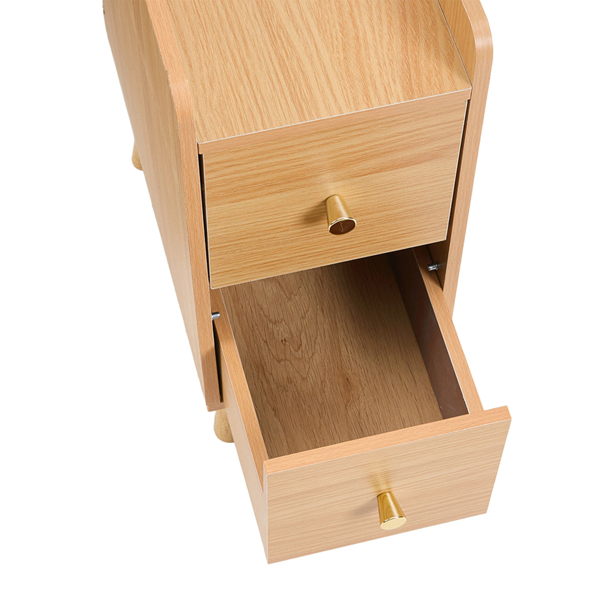 Modern MDF Bedside Table with 2 Drawers