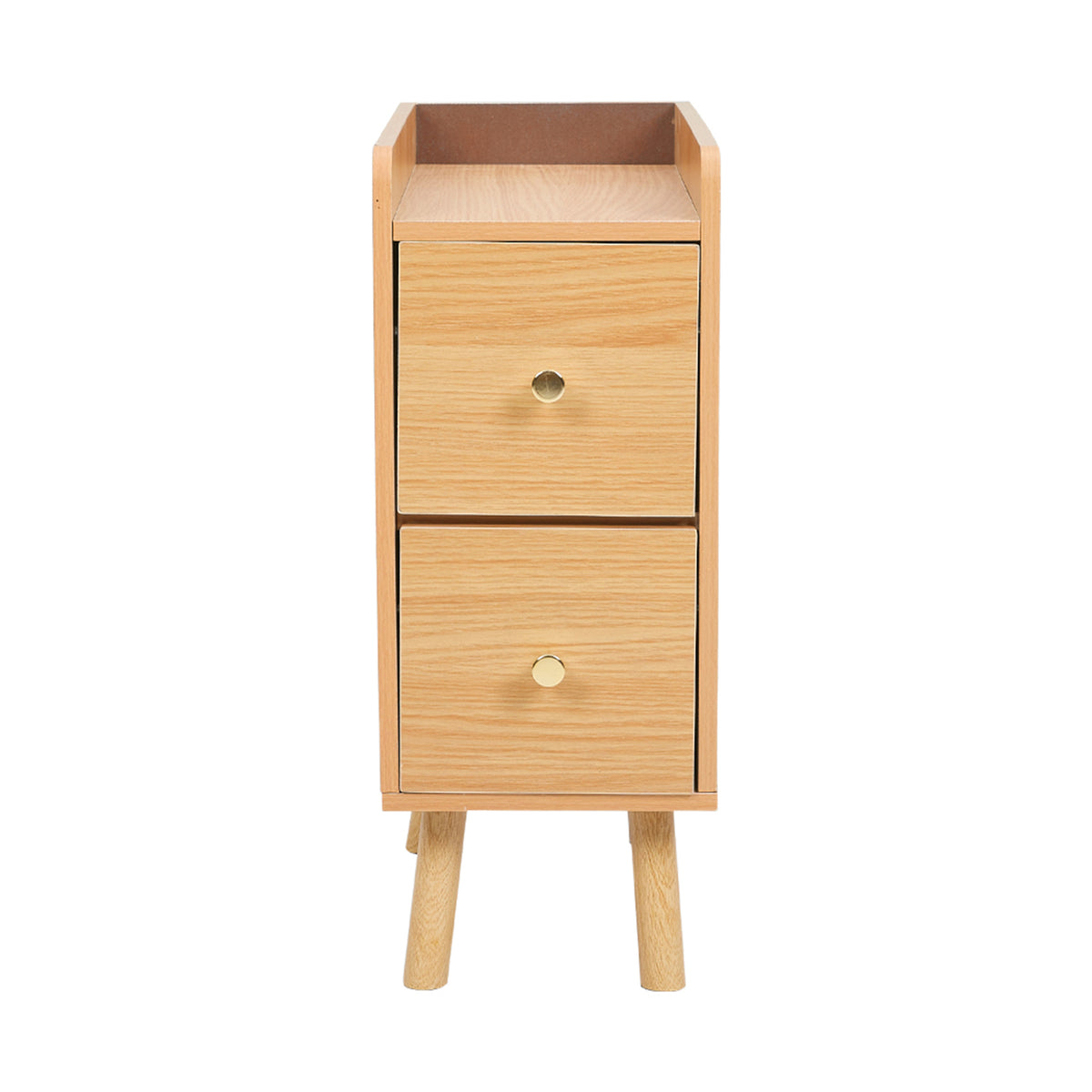 Modern MDF Bedside Table with 2 Drawers