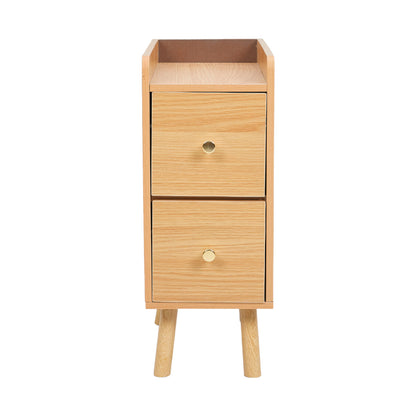 Modern MDF Bedside Table with 2 Drawers