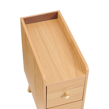 Modern MDF Bedside Table with 2 Drawers